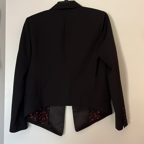Equipment cropped tuxedo jacket with satin lapel. - Picture 4 of 5